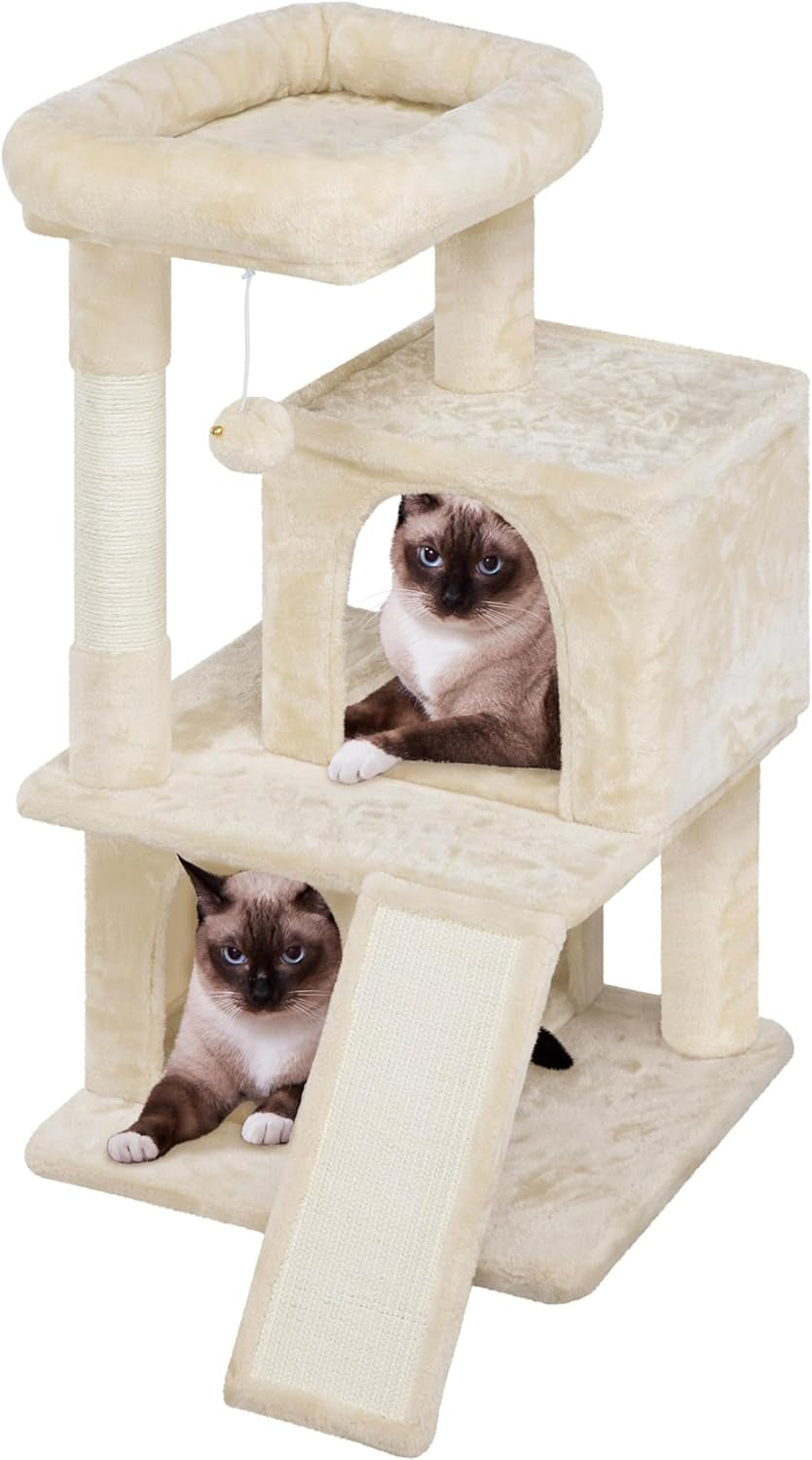 Multi-Level Cat Tree Tower Cat Furniture Activity Center Kitten Play House 36In