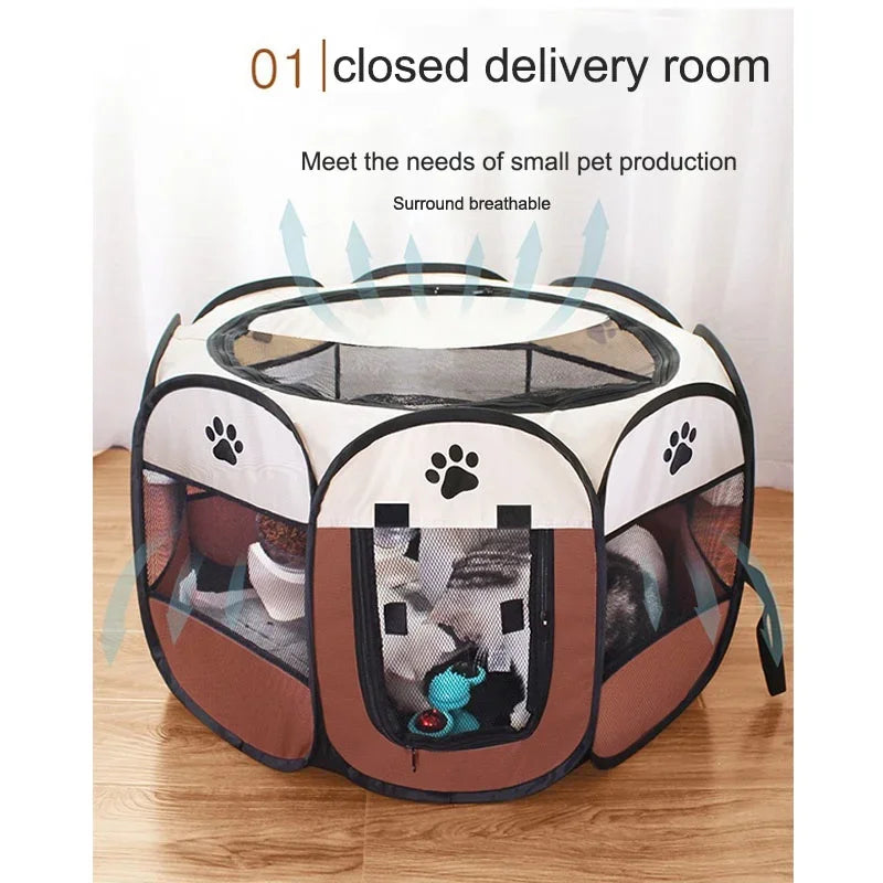 Portable Foldable Outdoor Dogtent Dog House Portable Folding Travel Pet Tent Cat/Dog Cage Easy Operation Large Cat/Dog Fences