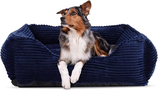 Dog Beds for Large Medium Small Dogs Durable Washable Dog Sofa Bed Cozy Rectangle Puppy Bed Calming Orthopedic Dogs Bed with Non-Slip Bottom Pets Cat Beds Indestructible Dog Crate Bed for Sleeping