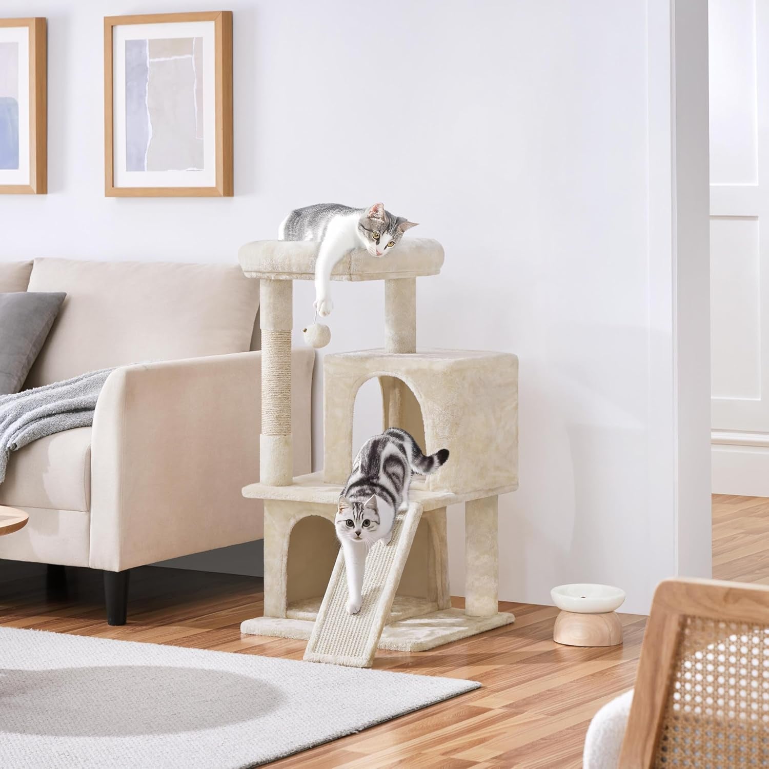 Multi-Level Cat Tree Tower Cat Furniture Activity Center Kitten Play House 36In